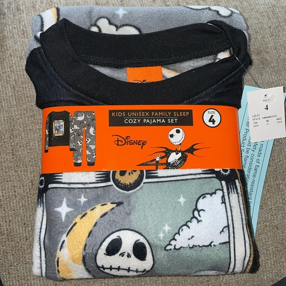 Disney Unisex Kids Nightmare Before Christmas Jack Skellington Pajama Sleep Set